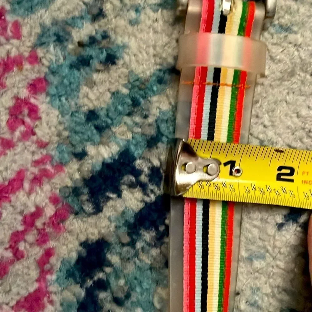 90’s Jelly Belt w/Colorful Stripes